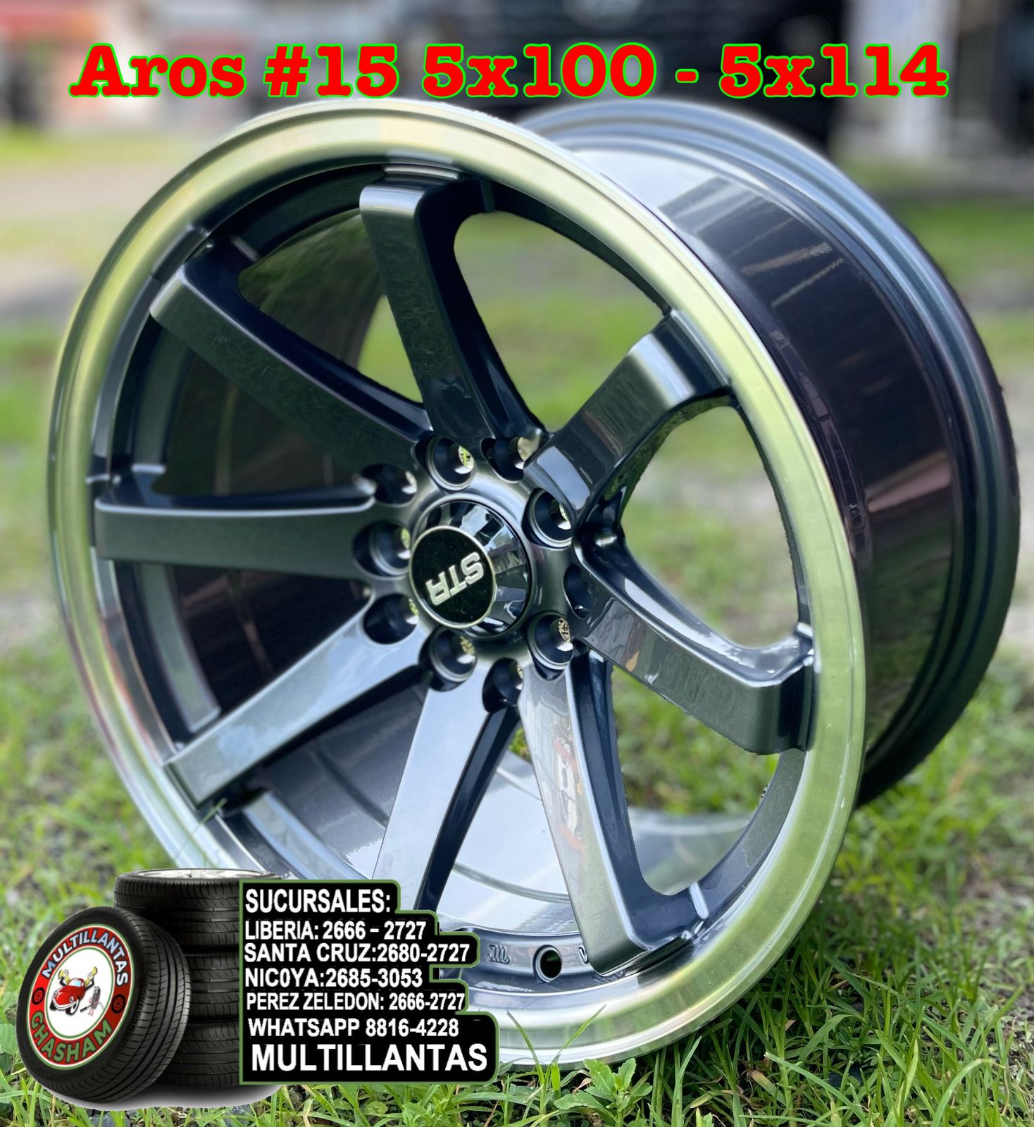 AROS 15X8 10 5X100-114 GP